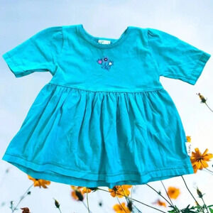 Vintage Sprockets by Mervin's 90s Teal Blue Floral T Shirt Girls 4T